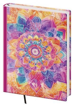 Diář denní B6 Vario - Rosette 2027, 12cm x 16,5cm, DVL432-46-27