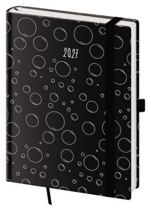 Diář denní B6 Vario - Bubbles s gumičkou 2027, 12cm x 16,5cm, DVR432-06-27
