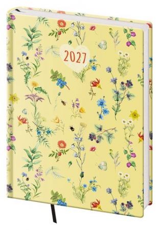 Diář denní B6 Vario - Botanica 2027, 12cm x 16,5cm, DVL432-43-27