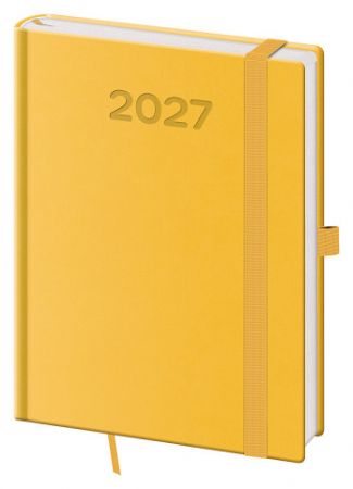 Diář denní B6 Print Pop - žlutá 2027, 12cm x 16,5cm, DPP432-09-27