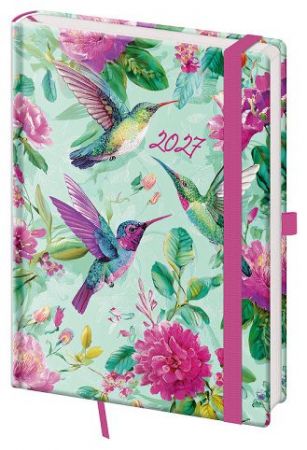 Diář denní A5 Vario - Romance s gumičkou 2027, 14,3cm x 20,5cm, DVR422-09-27