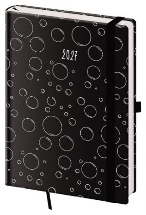 Diář denní A5 Vario - Bubbles s gumičkou 2027, 14,3cm x 20,5cm, DVR422-06-27