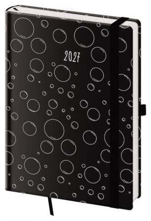 Diář denní A5 Vario - Bubbles s gumičkou 2027, 14,3cm x 20,5cm, DVR422-06-27
