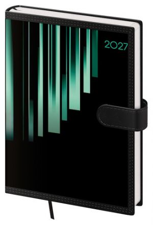 Diář denní A5 Tone - zelená s magnetem NEW 2027, 14,3cm x 20,5cm, DTN422-03-27