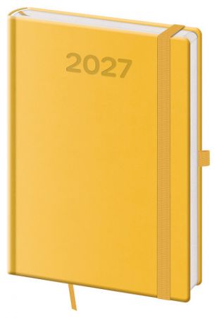 Diář denní A5 Print Pop - žlutá 2027, 14,3cm x 20,5cm, DPP422-09-27