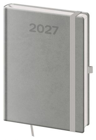 Diář denní A5 Print Pop - šedá 2027, 14,3cm x 20,5cm, DPP422-13-27