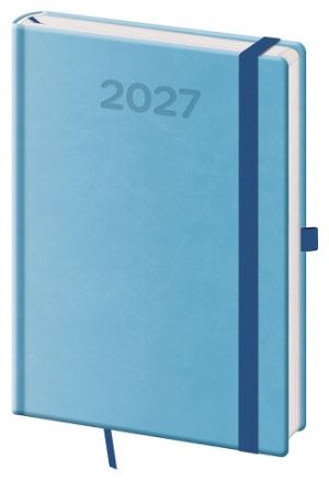 Diář denní A5 Print Pop - světle modrá 2027, 14,3cm x 20,5cm, DPP422-07-27
