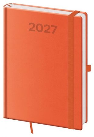 Diář denní A5 Print Pop - oranžová 2027, 14,3cm x 20,5cm, DPP422-10-27