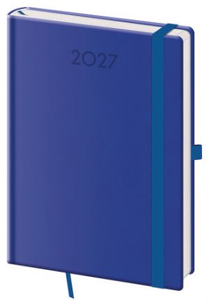 Diář denní A5 Print Plus - královská modrá NEW 2027, 14,3cm x 20,5cm, DPL422-22-27