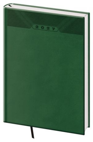 Diář denní A5 Print Classic - zelená 2027, 14,3cm x 20,5cm, DP422-04-27
