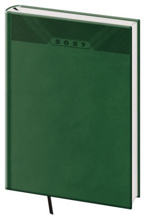 Diář denní A5 Print Classic - zelená 2027, 14,3cm x 20,5cm, DP422-04-27