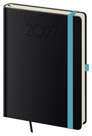 Diář denní A5 New Praga - černá 2027, 14,3cm x 20,5cm, DNP422-1-27