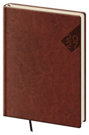 Diář denní A5 Nebrasca - anglická červená 2027, 14,3cm x 20,5cm, DN422-5-27