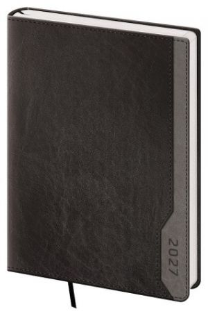 Diář denní A5 Forte - černá NEW 2027, 14,3cm x 20,5cm, DFR422-01-27