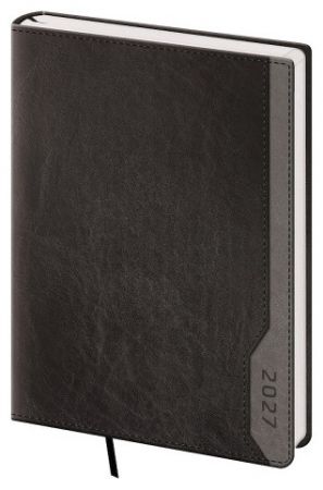 Diář denní A5 Forte - černá NEW 2027, 14,3cm x 20,5cm, DFR422-01-27