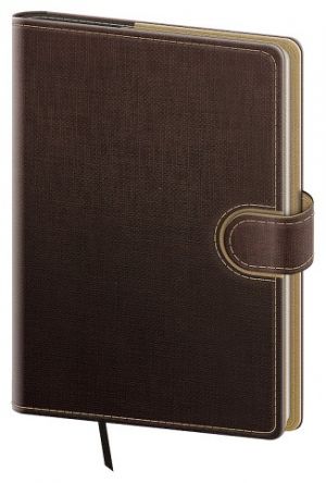 Diář denní A5 Flip - hnědo/capuccinová 2027, 14,3cm x 20,5cm, DFL422-15-27