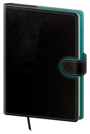 Diář denní A5 Flip - černo/petrolejová 2027, 14,3cm x 20,5cm, DFL422-13-27