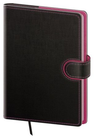 Diář denní A5 Flip - antracit/magenta 2027, 14,3cm x 20,5cm, DFL422-16-27
