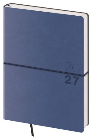Diář denní A5 Flexio - tmavě modrá 2027, 14,3cm x 20,5cm, DFO422-1-27