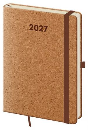Diář denní A5 Cork 2027, 14,3cm x 20,5cm, DCK422-1-27
