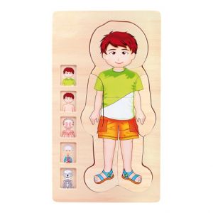 small foot Dřevěné hračky puzzle anatomie Tim