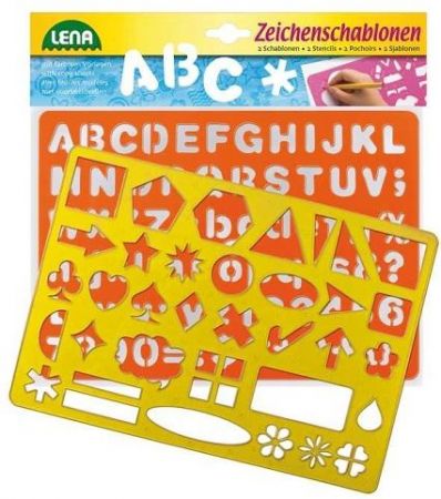 Lena Kreslící šablony (symboly, písmena)