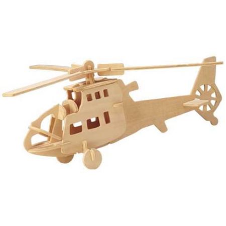 Woodcraft Dřevěné 3D puzzle Vrtulník přírodní