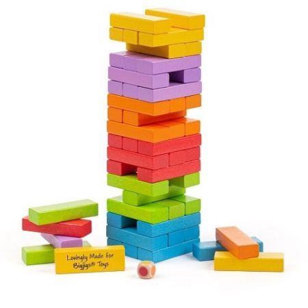 Bigjigs Toys Barevná Vratká věž