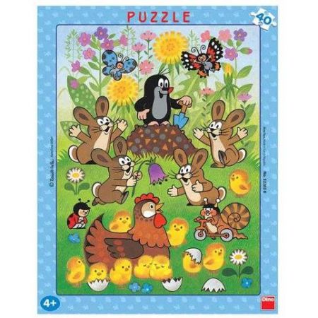 Dino Papírové puzzle Krtek a velikonoce 40 dílků