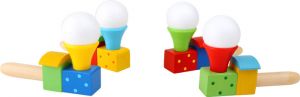 small foot Dřevěná hra foukací míč vlak 1 ks