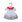 Bigjigs Toys Bílé květinové šaty s červeným límečkem pro panenku 34 cm
