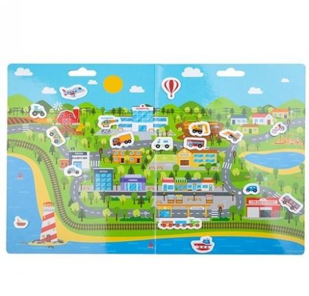 Bigjigs Toys Znovu použitelné samolepky doprava ve městě