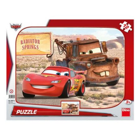 Dino Puzzle Cars: Blesk &amp; Burák 12 dílků