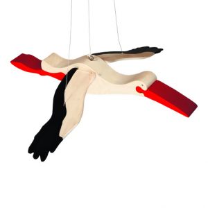 Fauna Dřevěný čáp na zavěšení
