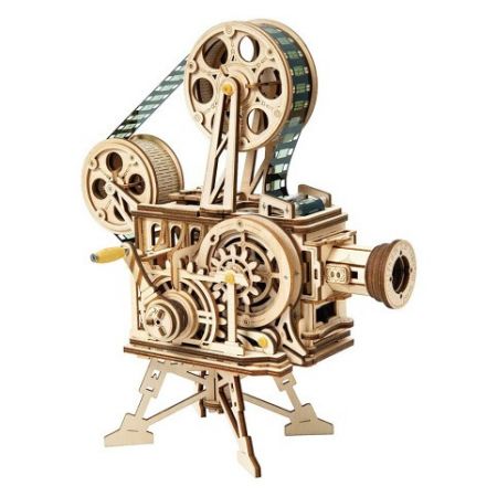 RoboTime 3D dřevěná mechanická skládačka Filmový projektor