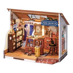 RoboTime 3D dřevěná skládačka Miniatura domečku Kouzelnický krámek