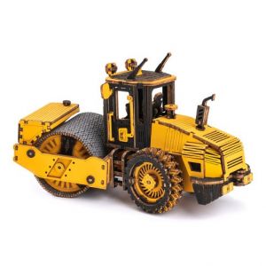 RoboTime 3D dřevěná mechanická skládačka Silniční válec