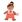 Doudou Jolijou Panenka 18 cm oranžová