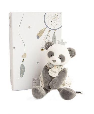Doudou Dárková sada - plyšová hračka panda 20 cm