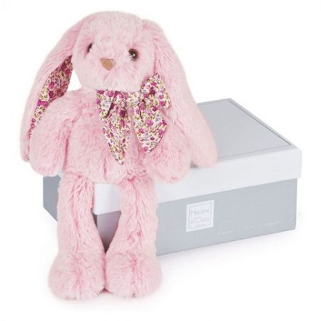 Doudou Histoire d&sbquo;Ours Plyšová hračka růžový králíček 25 cm