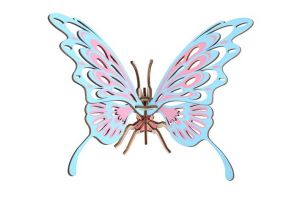 Woodcraft Dřevěné 3D puzzle Motýl