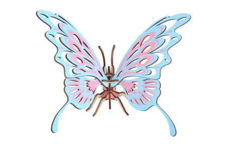 Woodcraft Dřevěné 3D puzzle Motýl
