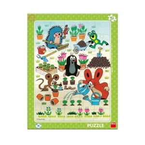 Dino Deskové puzzle Krtek zahradník 40 dílků