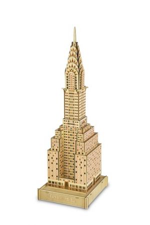 Woodcraft Dřevěné 3D puzzle Chrysler Building přírodní