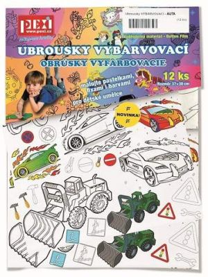 Pexi Vybarvovací ubrousky - Auta