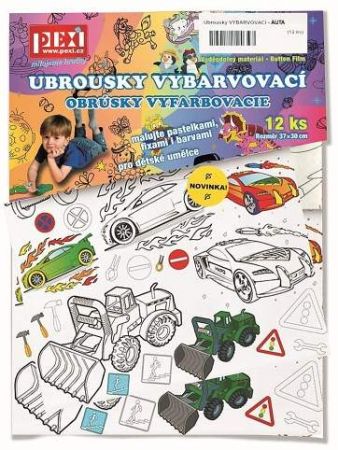 Pexi Vybarvovací ubrousky - Auta