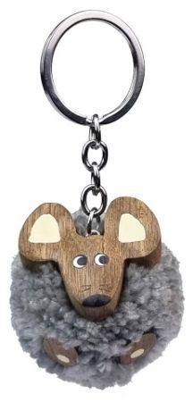 2Kids Toys Dřevěná klíčenka pompon Myš