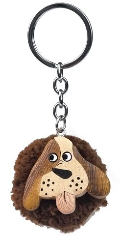 2Kids Toys Dřevěná klíčenka pompon Pes