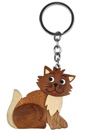 2Kids Toys Dřevěná klíčenka velká Kočka