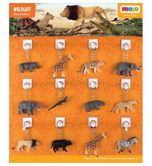 Mojo Displej 36 ks přívěsků na klíče - Zvířátka ze zoo